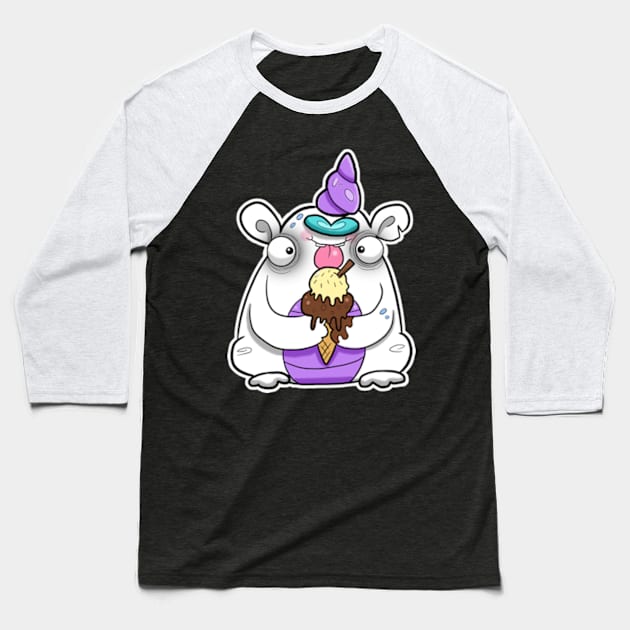 Creepies- Yeti Baseball T-Shirt by Creepies